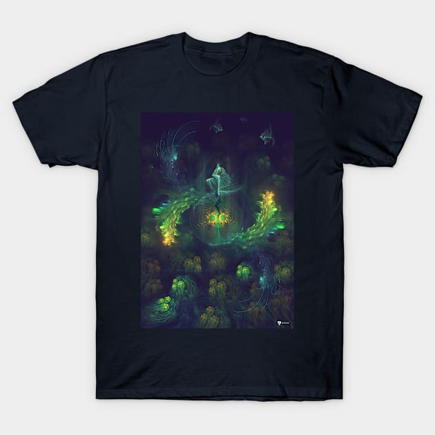 Emanate Fractal Visionary Art Manafold Art T-Shirt by Manafold